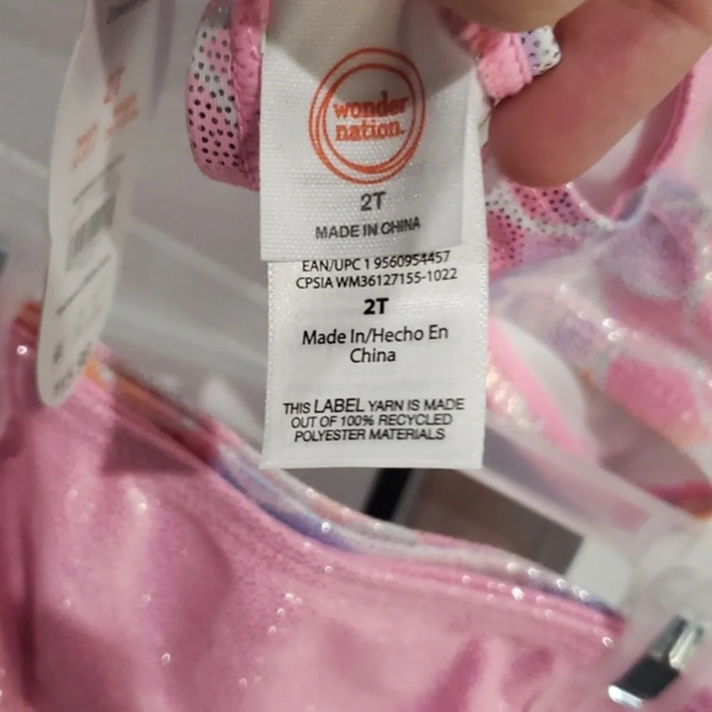 Wonder nation brand mermaid swim suit‎ 3 piece set NWT size 2T